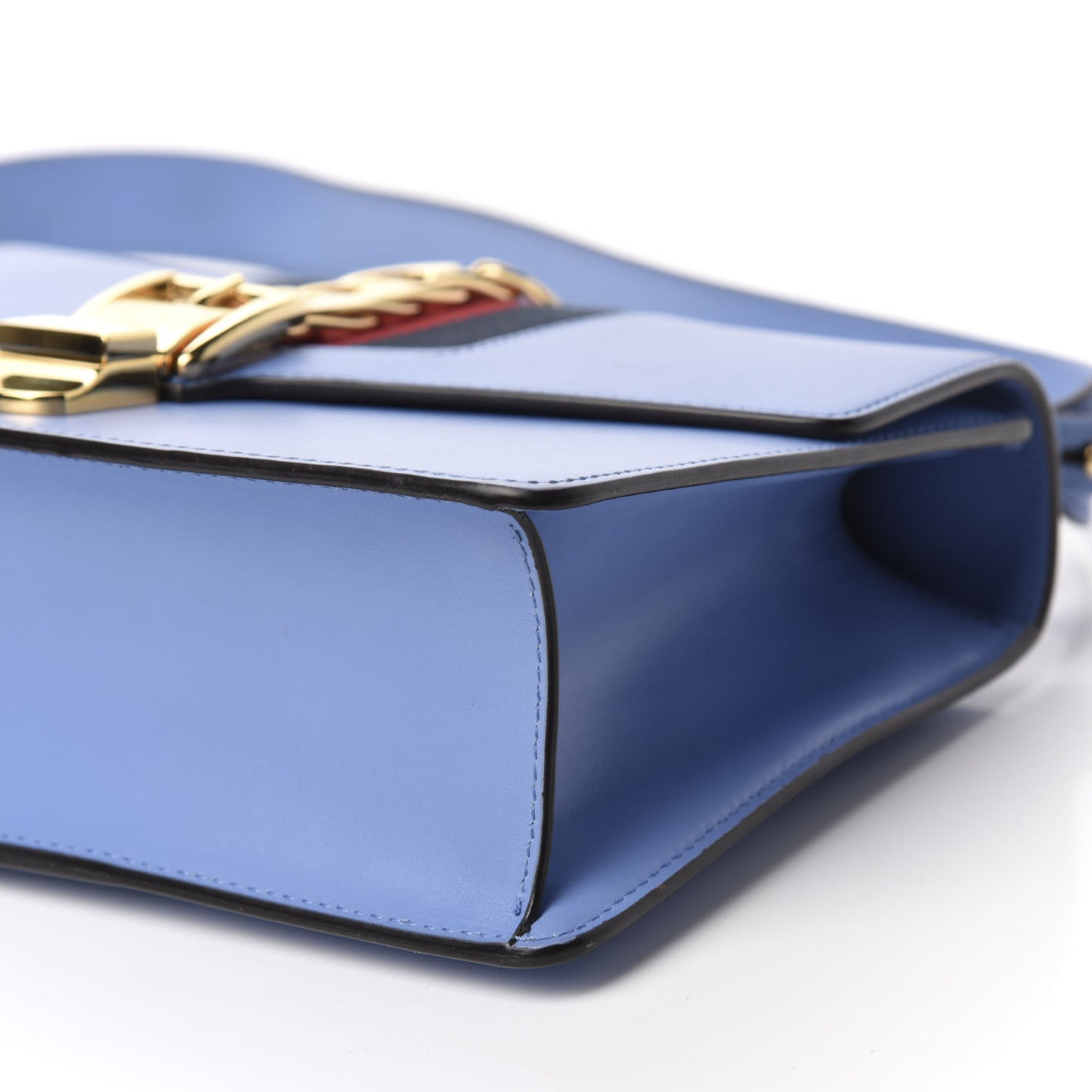 Calfskin Small Sylvie Shoulder Bag Clear Sky Blue