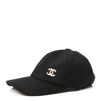 Chanel Cashmere CC Cap Hat Black 3 of 9