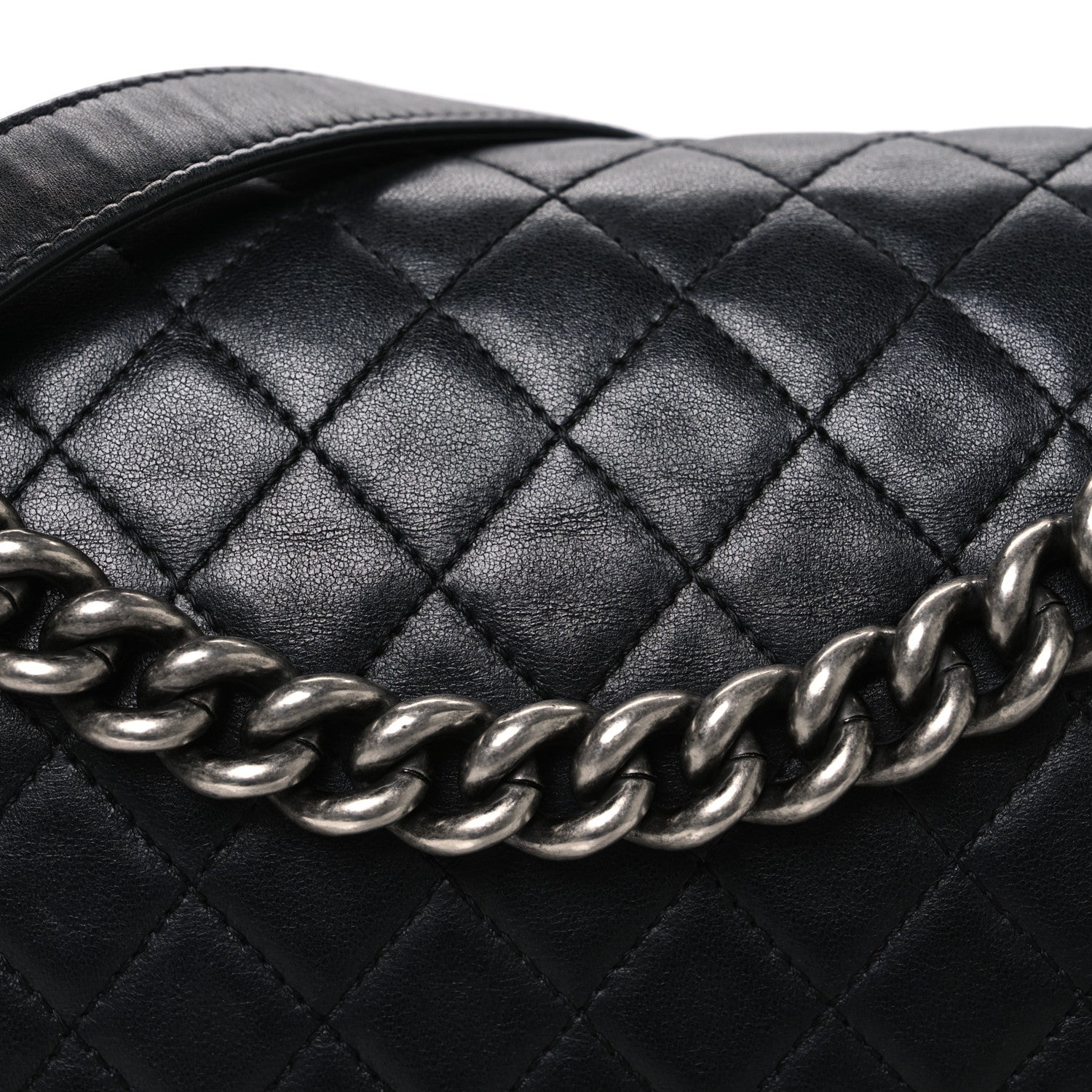 Chanel Lambskin Quilted Large Boy Flap Black 8 of 10