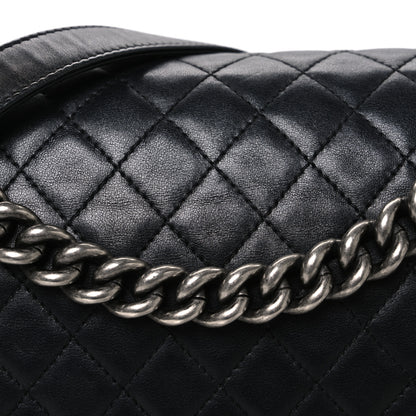 Chanel Lambskin Quilted Large Boy Flap Black 8 of 10