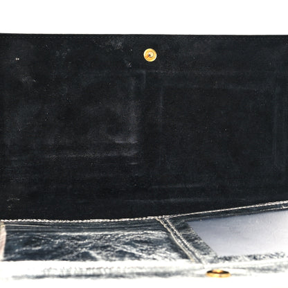 Saint Laurent Metallic Crinkled Calfskin Belle de Jour Chain Clutch Silver 13 of 16