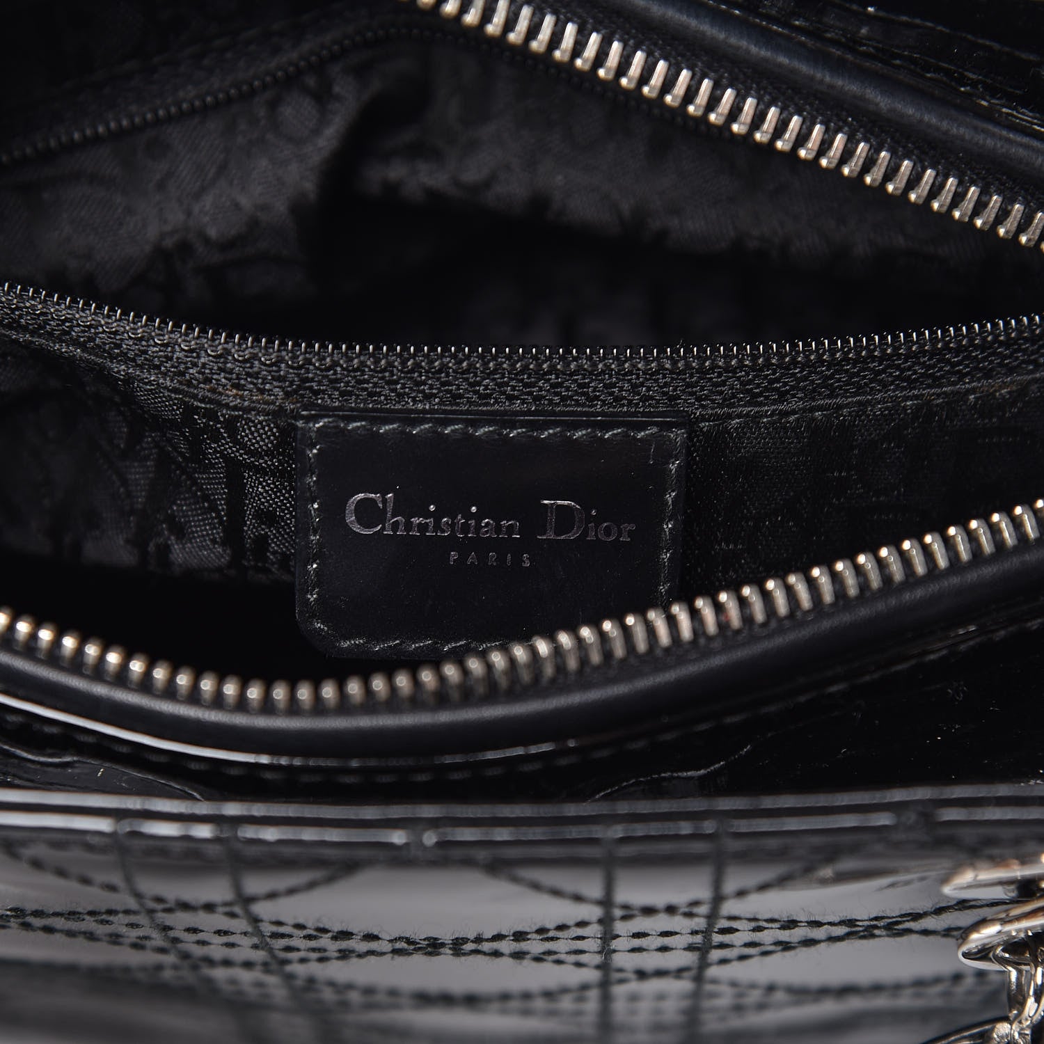 Christian Dior Patent Cannage Medium Lady Dior Black 6 of 20