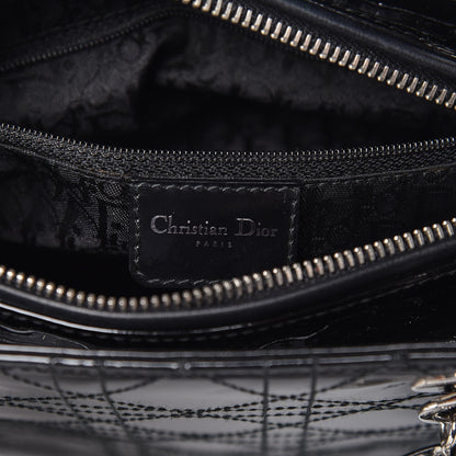Christian Dior Patent Cannage Medium Lady Dior Black 6 of 20