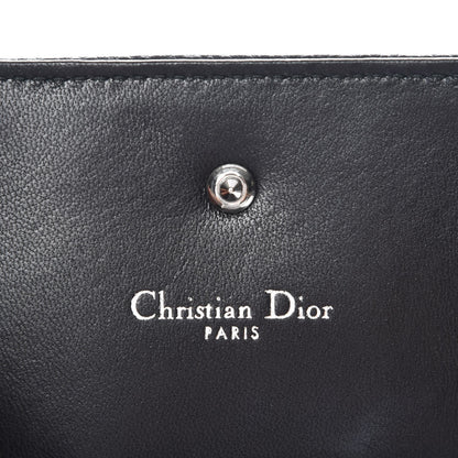 Christian Dior Grained Calfskin Cannage Diorama Elancee Wallet Black 6 of 8