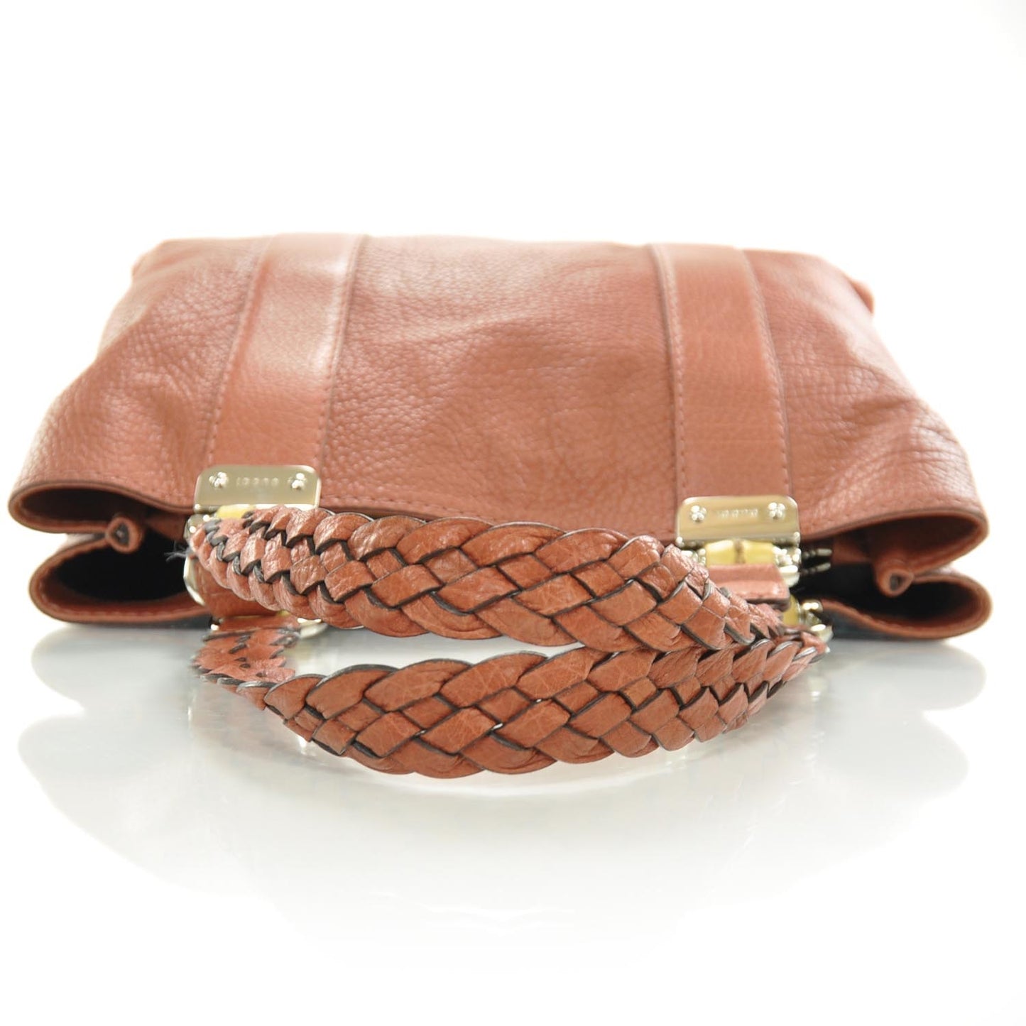 Leather Bamboo Bar Medium Tote Bag