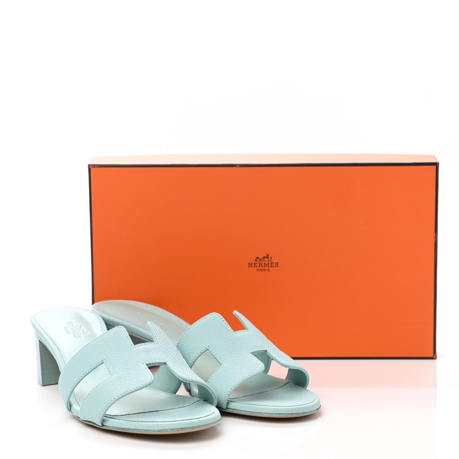 Hermes Epsom Oasis Sandals 39 Vert Embrun 9 of 9