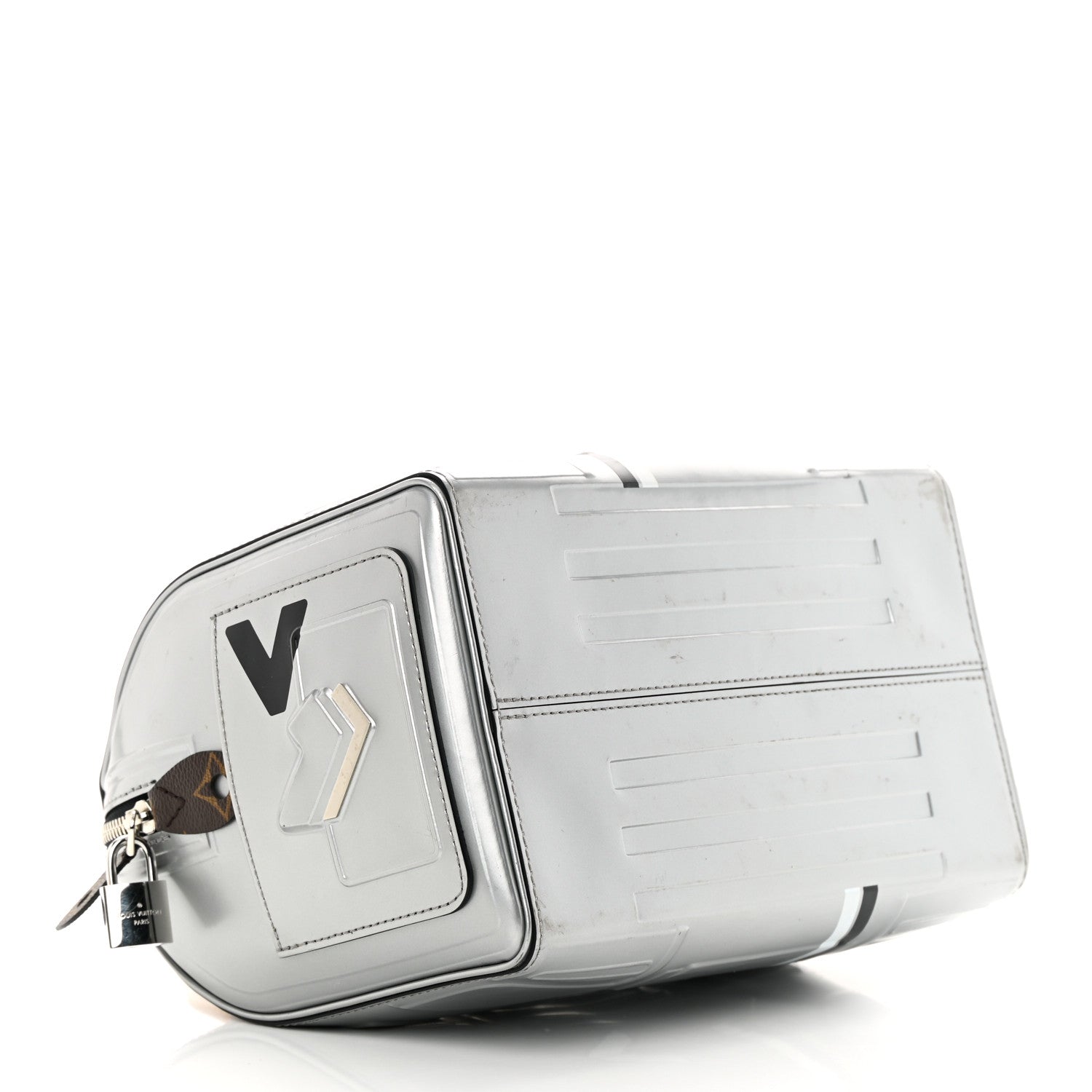 Louis Vuitton Epi Spaceship Embossed Speedy 25 Silver 4 of 15