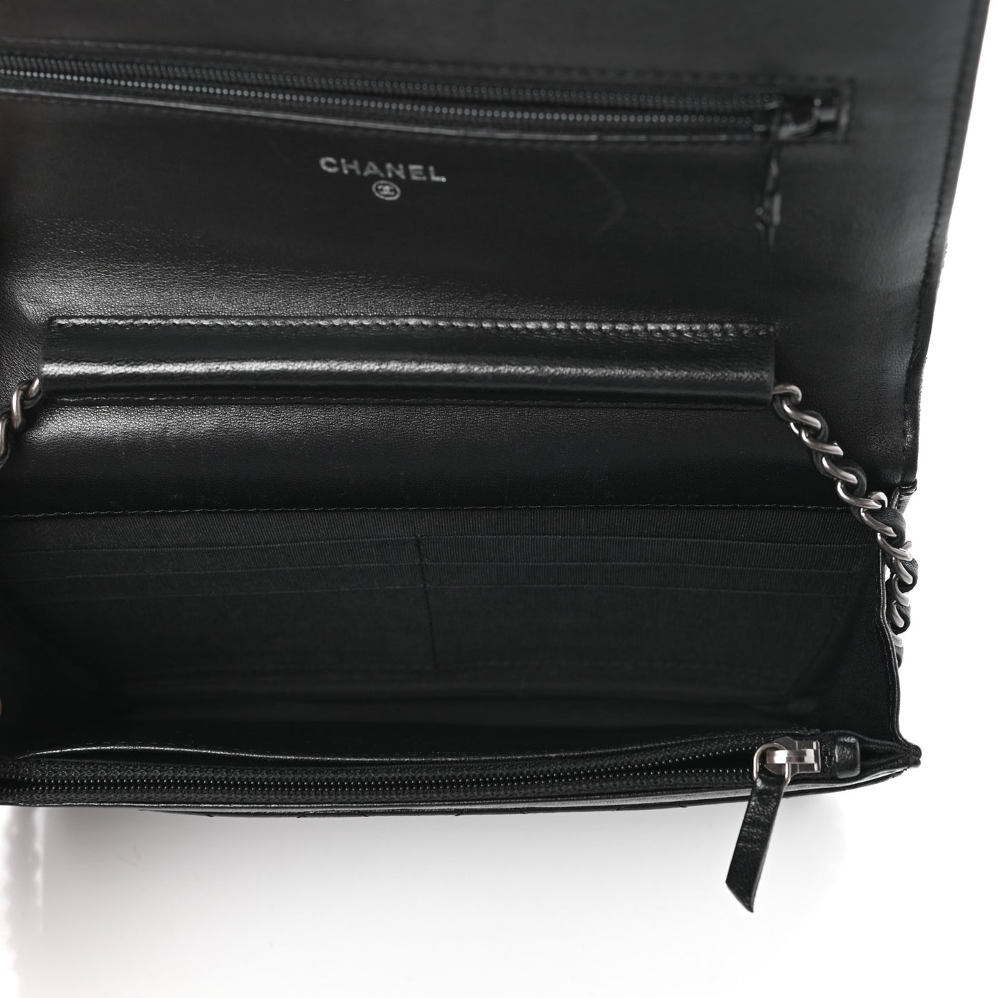 Lambskin Quilted Boy Wallet On Chain WOC Black