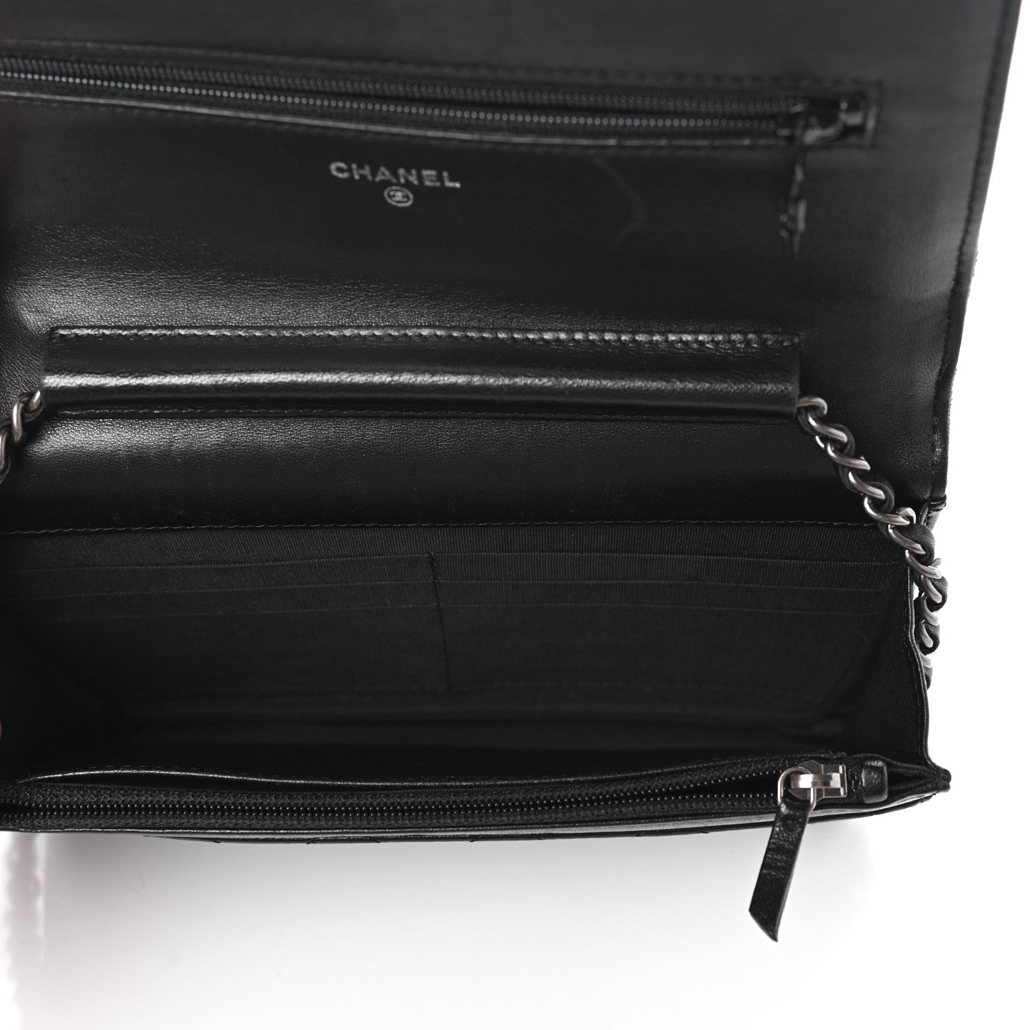 Chanel Lambskin Quilted Boy Wallet On Chain WOC Black 5 of 11