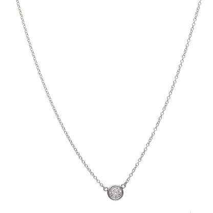 Tiffany Platinum Diamond .27ct Elsa Peretti Diamonds by the Yard Pendant Necklace 1 of 8