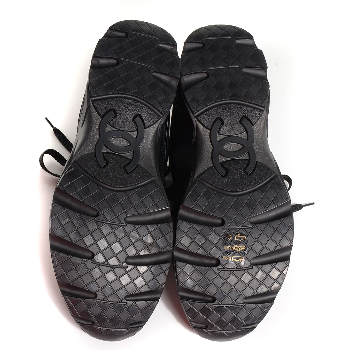 Suede Calfskin CC Black Sneakers 38.5