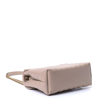 Saint Laurent Calfskin Y Quilted Monogram Small Loulou Chain Satchel Dark Beige 3 of 6