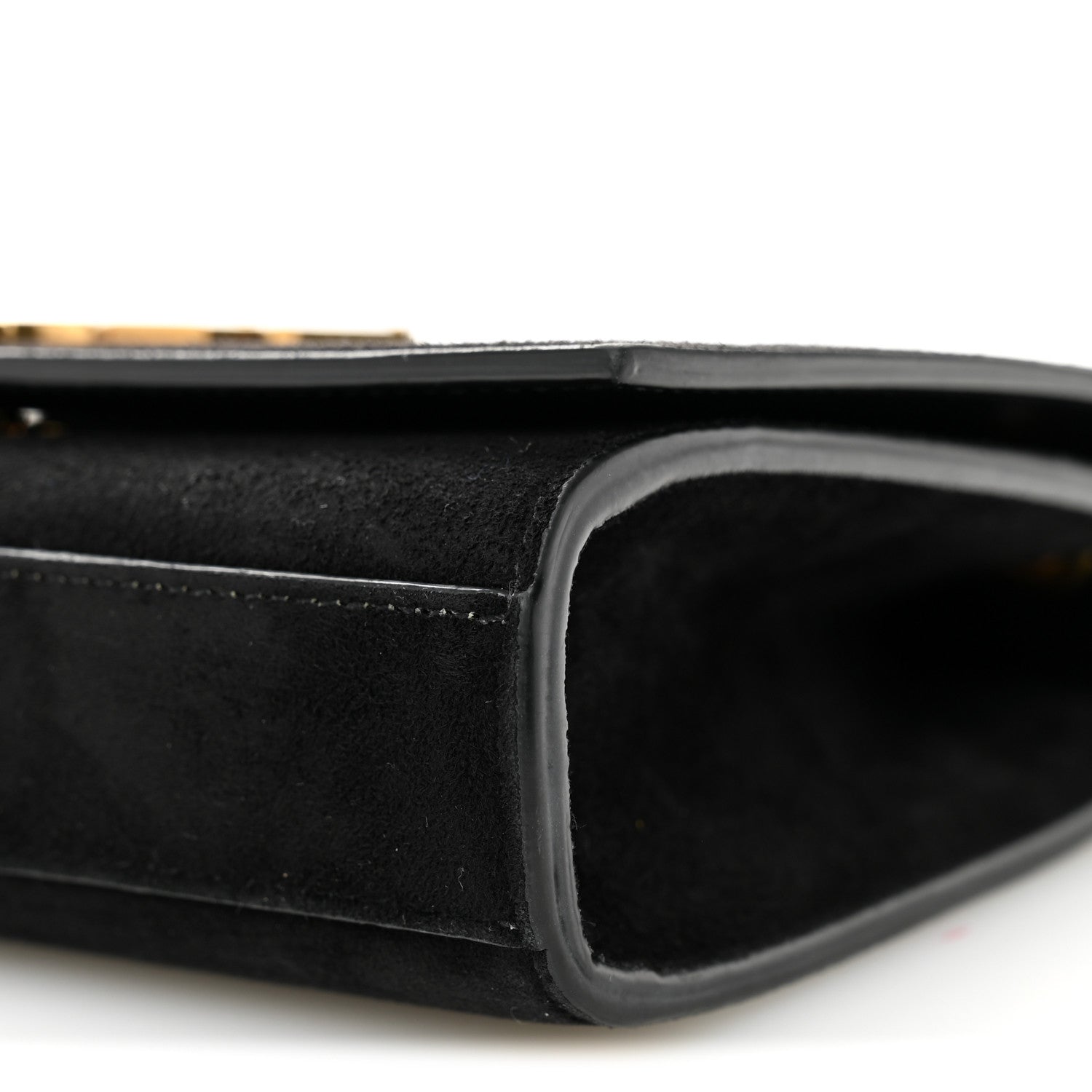 Saint Laurent Suede Small Classic Monogram Palm Tree Kate Satchel Black 9 of 11