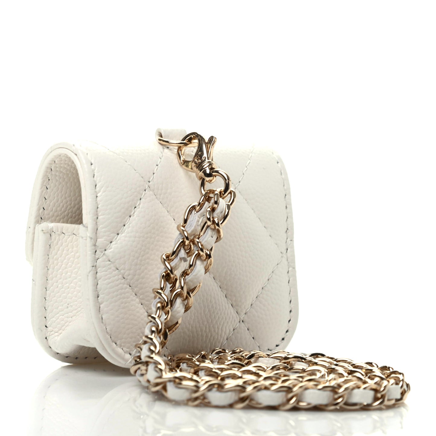Caviar Quilted Airpods Pro Case White