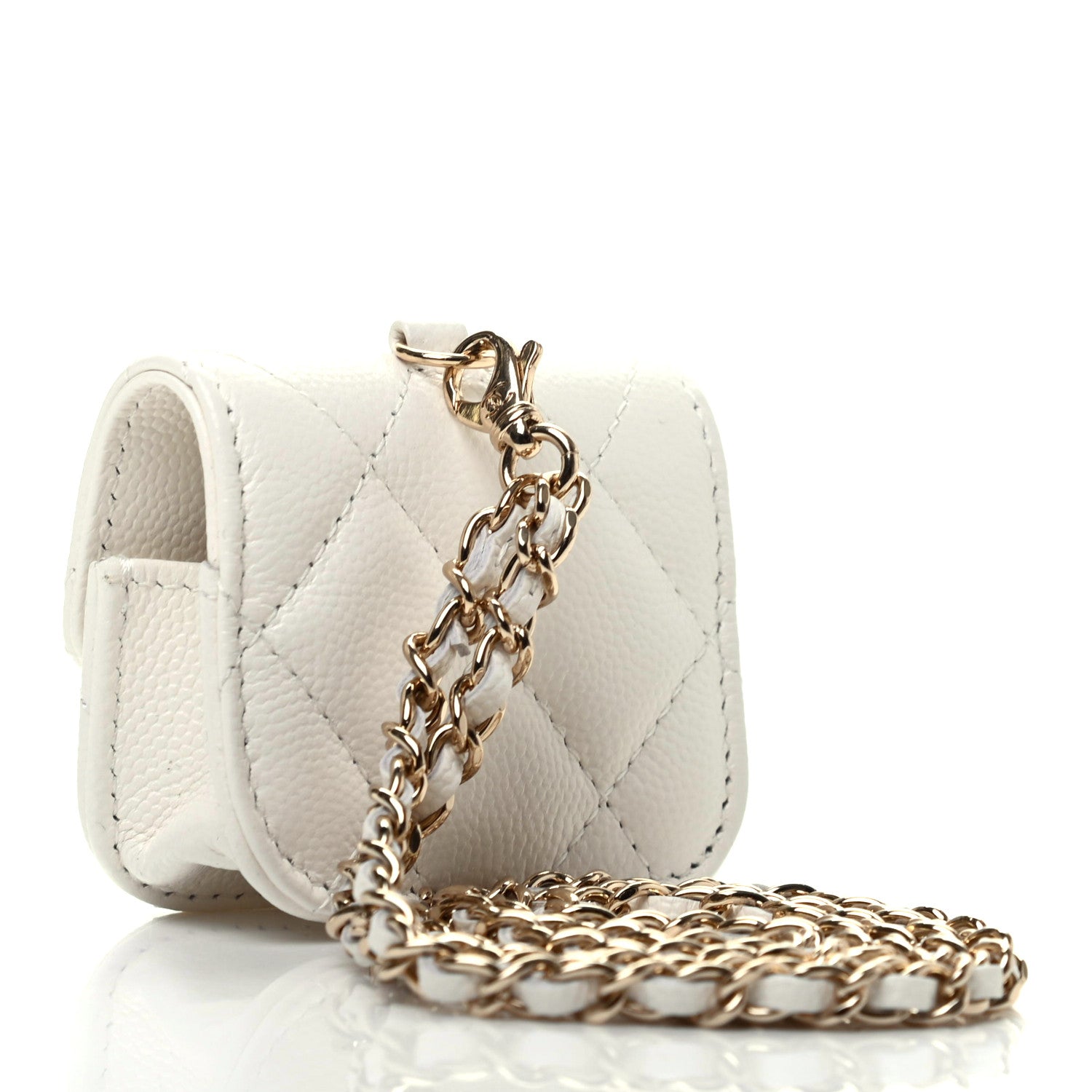 Chanel Caviar Quilted Airpods Pro Case White 3 of 7
