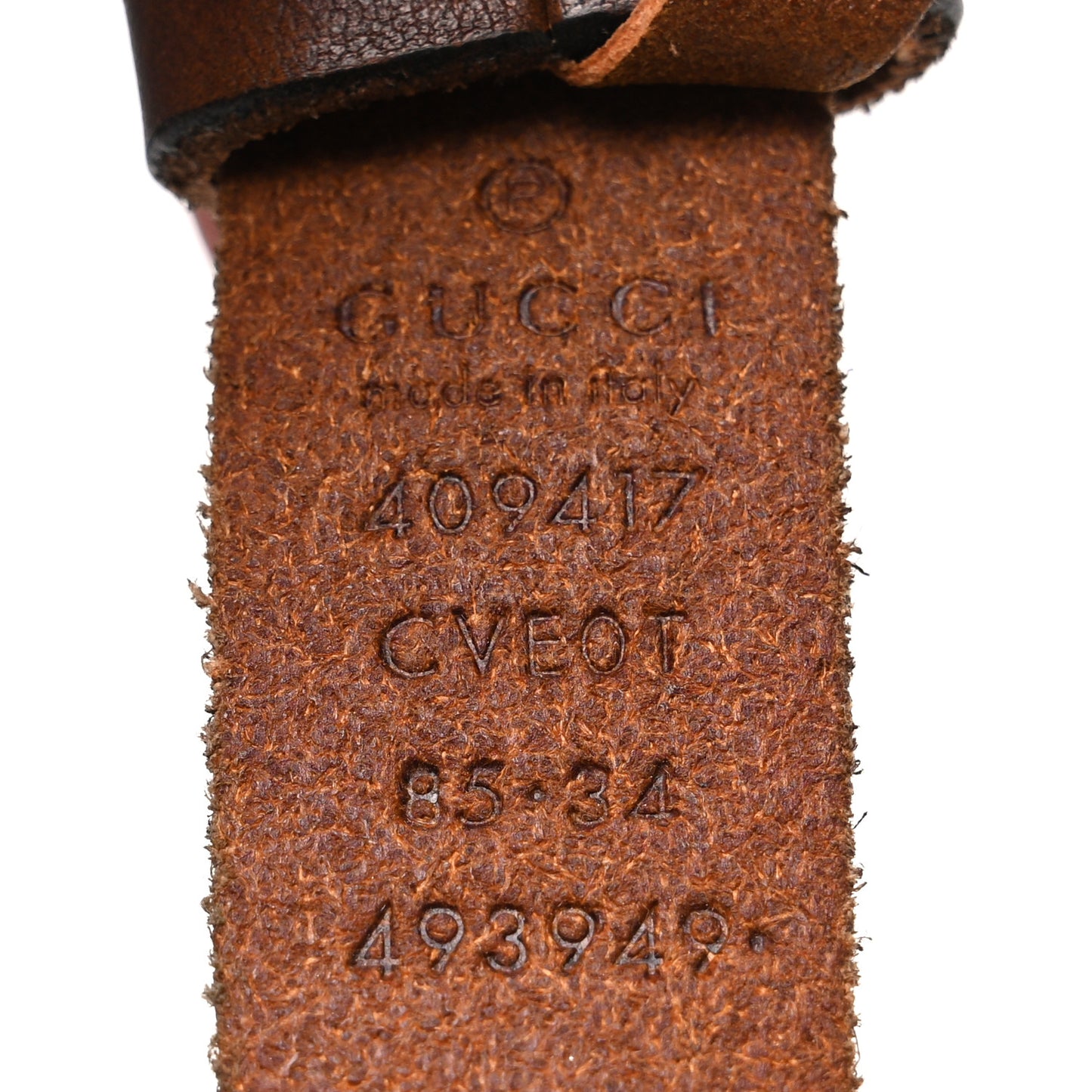 Faded Calfskin Double G 20mm Belt 85 34 Cuir