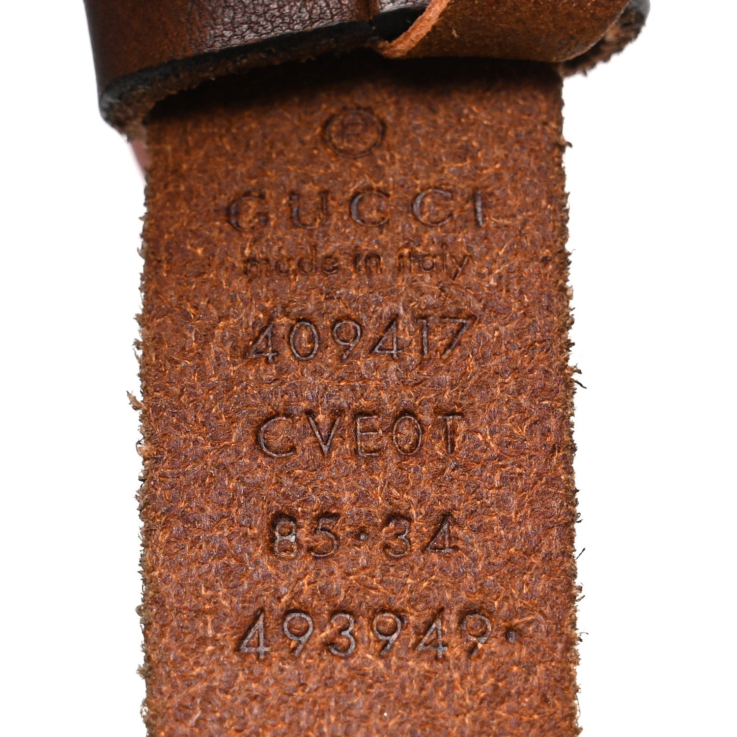 Gucci Faded Calfskin Double G 20mm Belt 85 34 Cuir 5 of 5