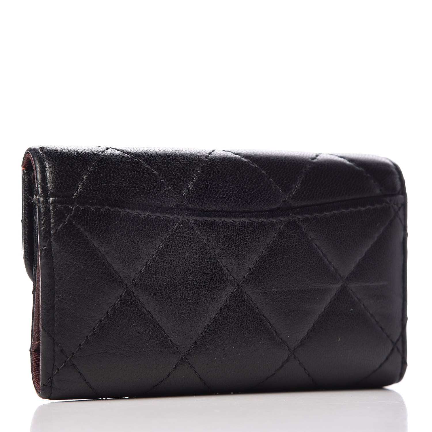 Chanel Lambskin Quilted 6 Key Holder Black 3 of 10