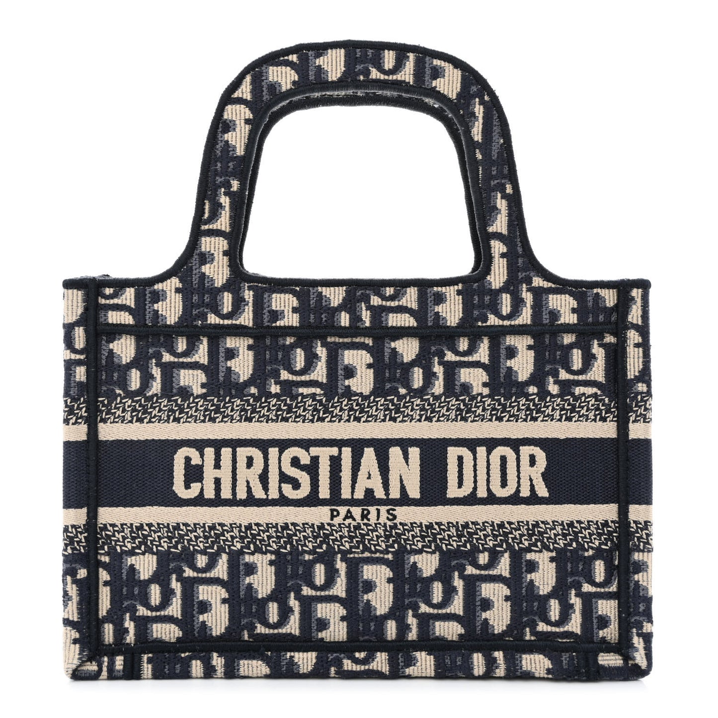 Oblique Mini Book Tote Blue Multicolor