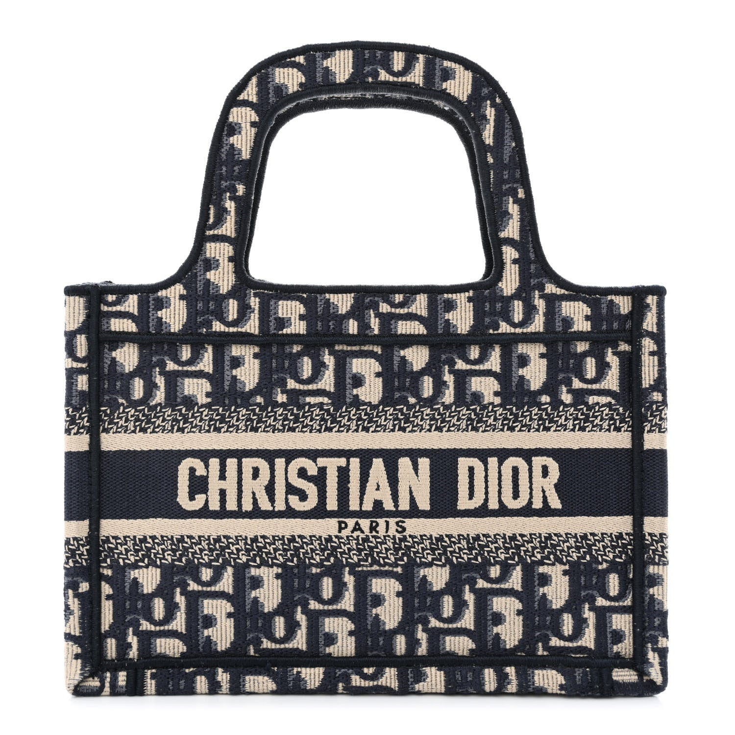 Christian Dior Oblique Mini Book Tote Blue Multicolor 1 of 11