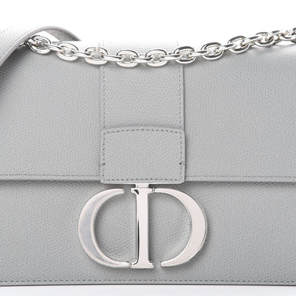 Christian Dior Grained Calfskin 30 Montaigne Chain Flap Bag Grey 7 of 9