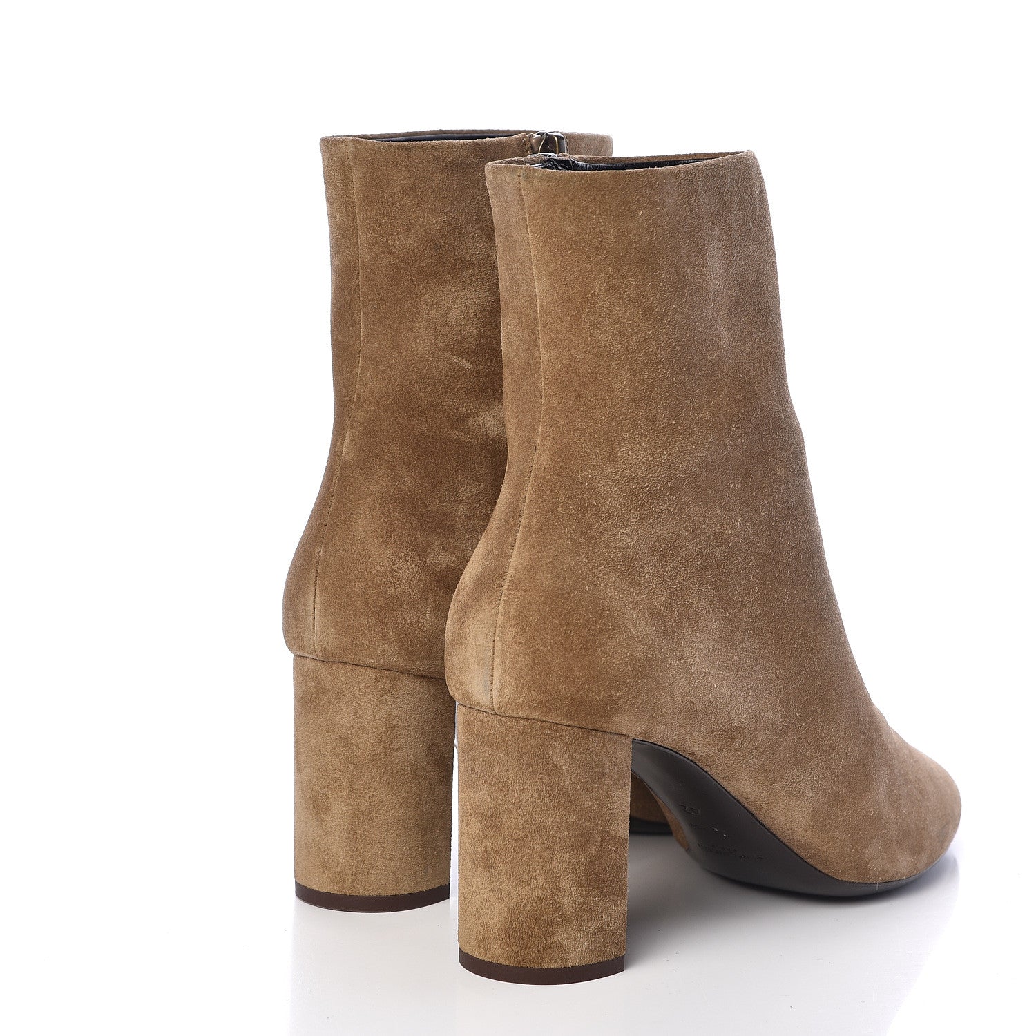 Saint Laurent Suede Loulou Ankle 70 Zip Boot 42 New Sigaro 4 of 10