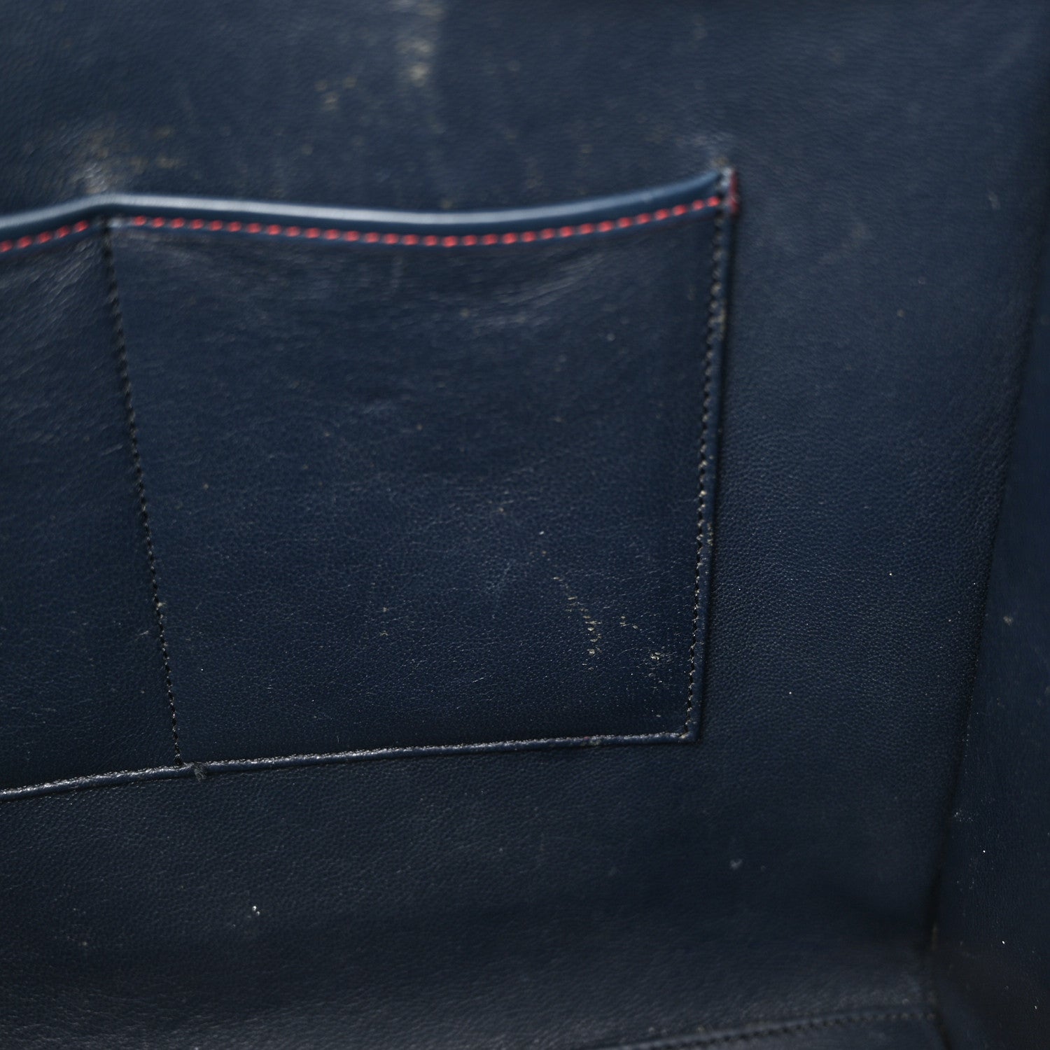 Celine Satin Debossed Calfskin Mini Luggage Navy Blue 12 of 21