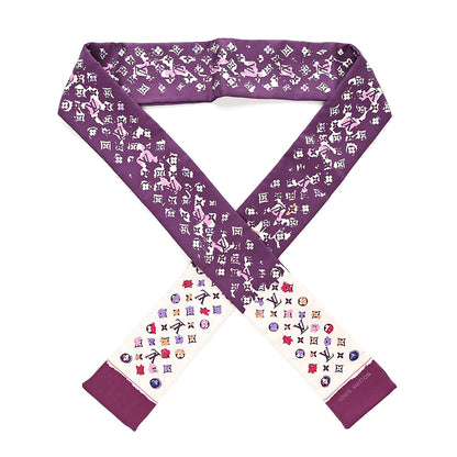 Louis Vuitton Silk Monogram Splash Bandeau Purple 1 of 2