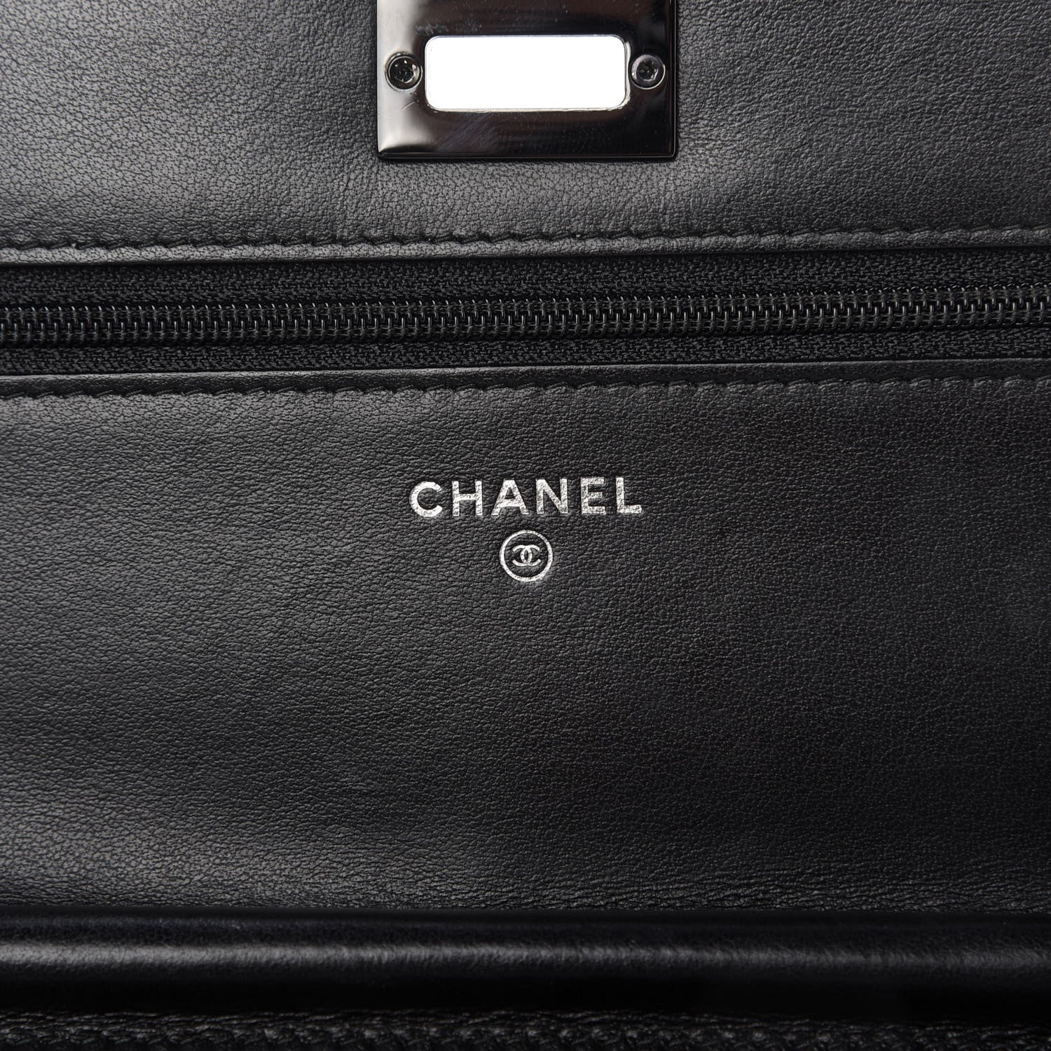 Chanel Aged Calfskin Chevron Quilted Reissue Wallet On Chain WOC So Black 8 of 10