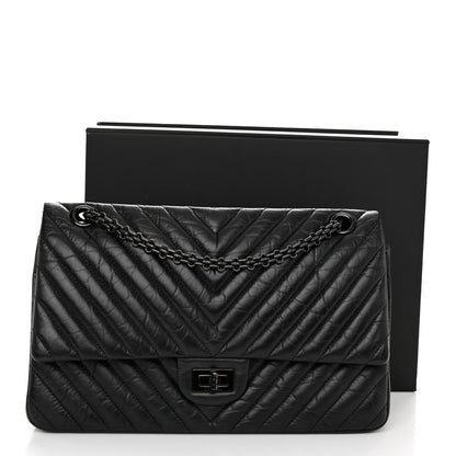 Chanel Aged Calfskin Chevron 2.55 Reissue 226 So Black 13 of 13