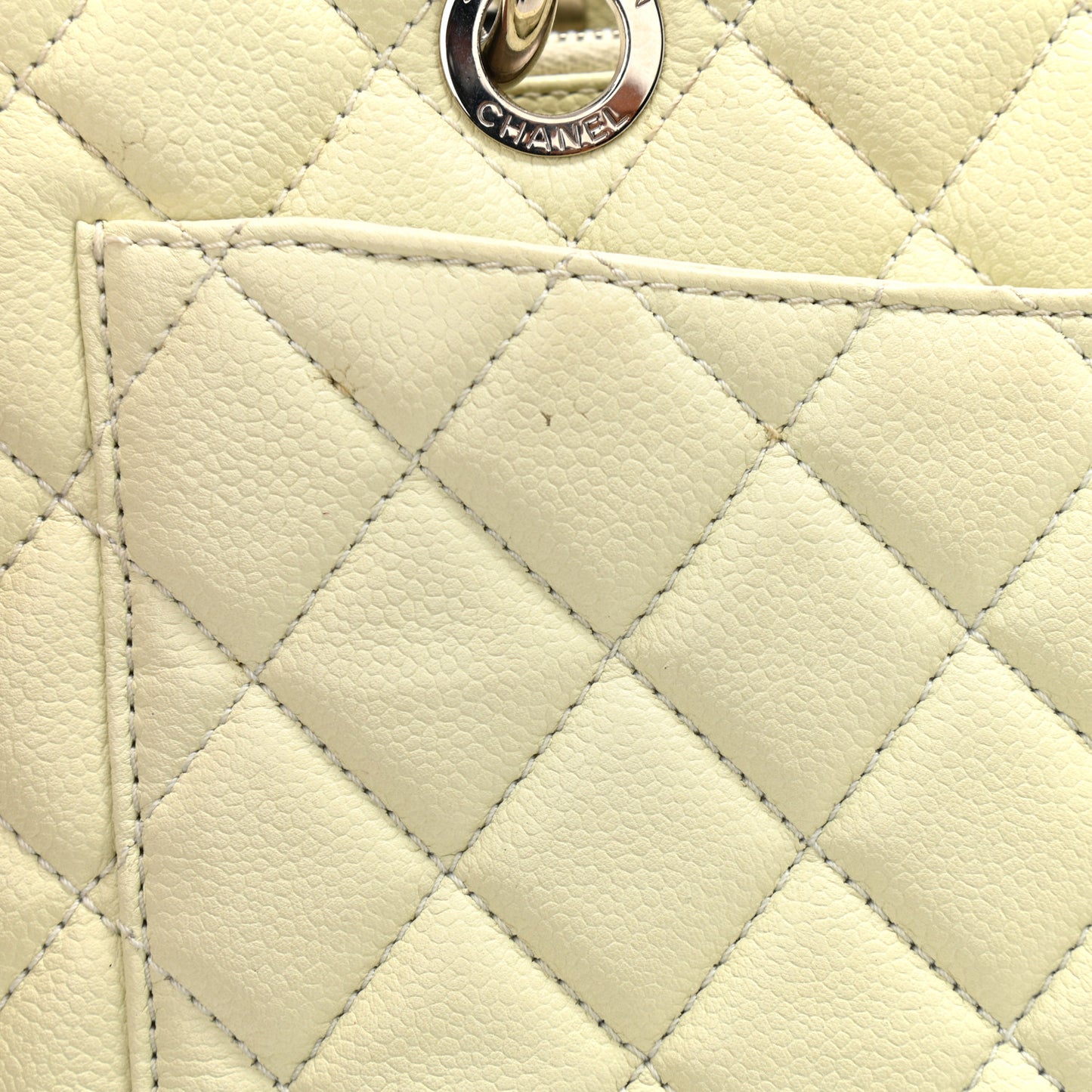 Caviar Quilted Grand Shopping Tote GST Yellow