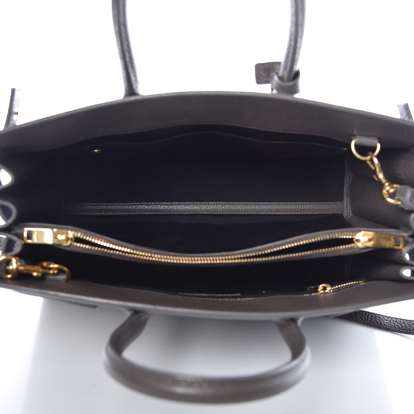 Grained Calfskin Small Sac De Jour Fog