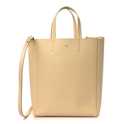 Celine Grained Calfskin Small Vertical Cabas Sand 1 of 9