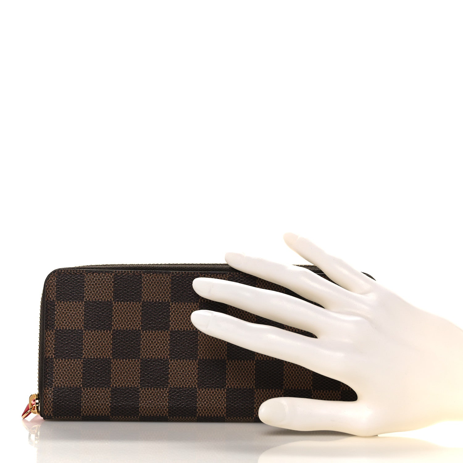 Louis Vuitton Damier Ebene Clemence Wallet Cherry 2 of 7