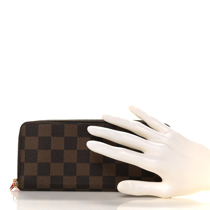 Louis Vuitton Damier Ebene Clemence Wallet Cherry 2 of 7