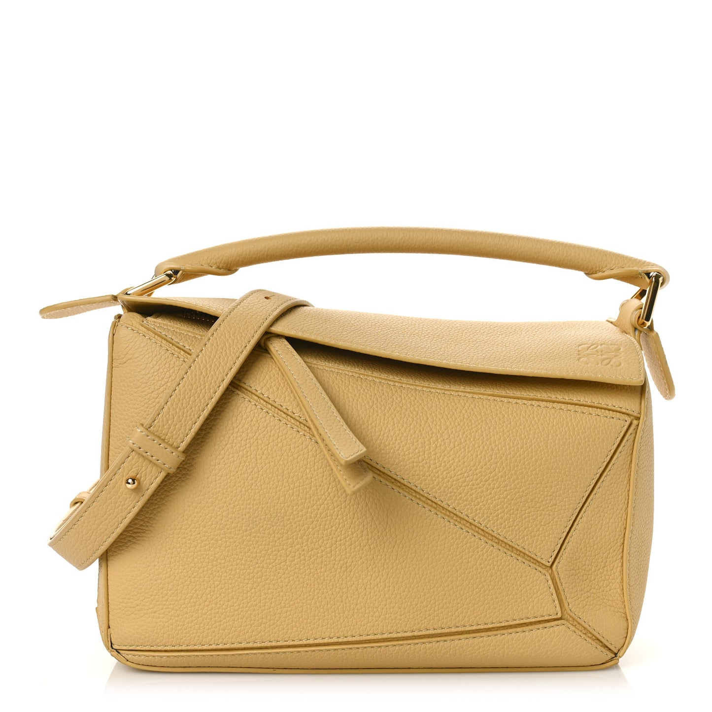 Calfskin Small Puzzle Bag Dark Butter