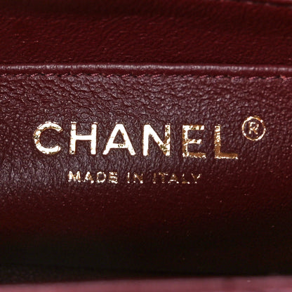 Chanel Caviar Quilted Mini Rectangular Flap Dark Red 6 of 11