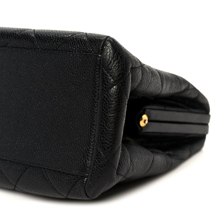 Chanel Caviar Quilted Kisslock Shoulder Bag Black 11 of 11