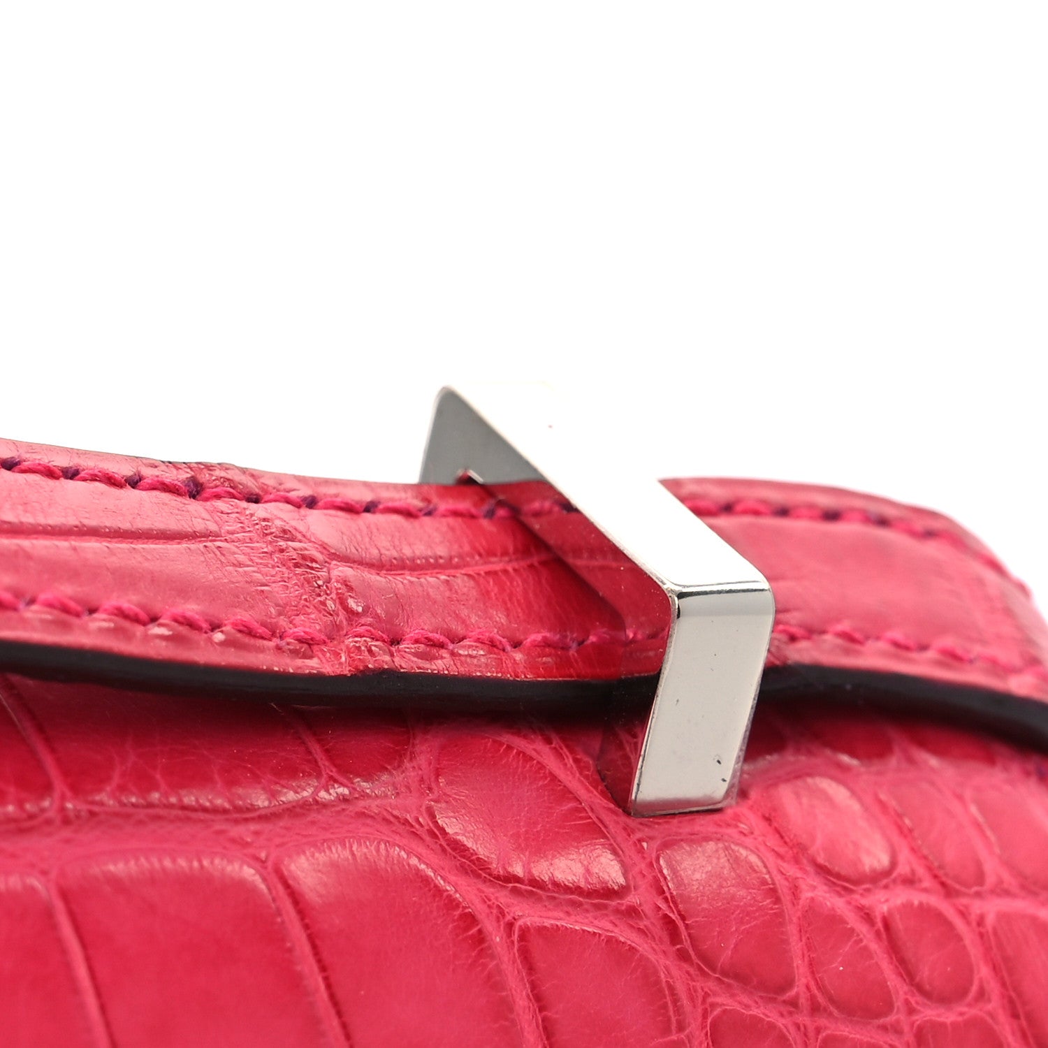 Hermes Matte Alligator Constance 18 Rose Extreme 13 of 15