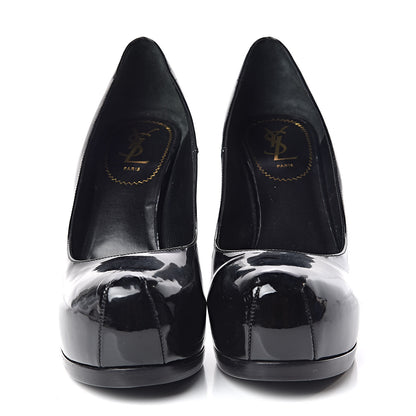 Saint Laurent Patent Tribtoo 80 Platform Pumps 38.5 Black 2 of 10