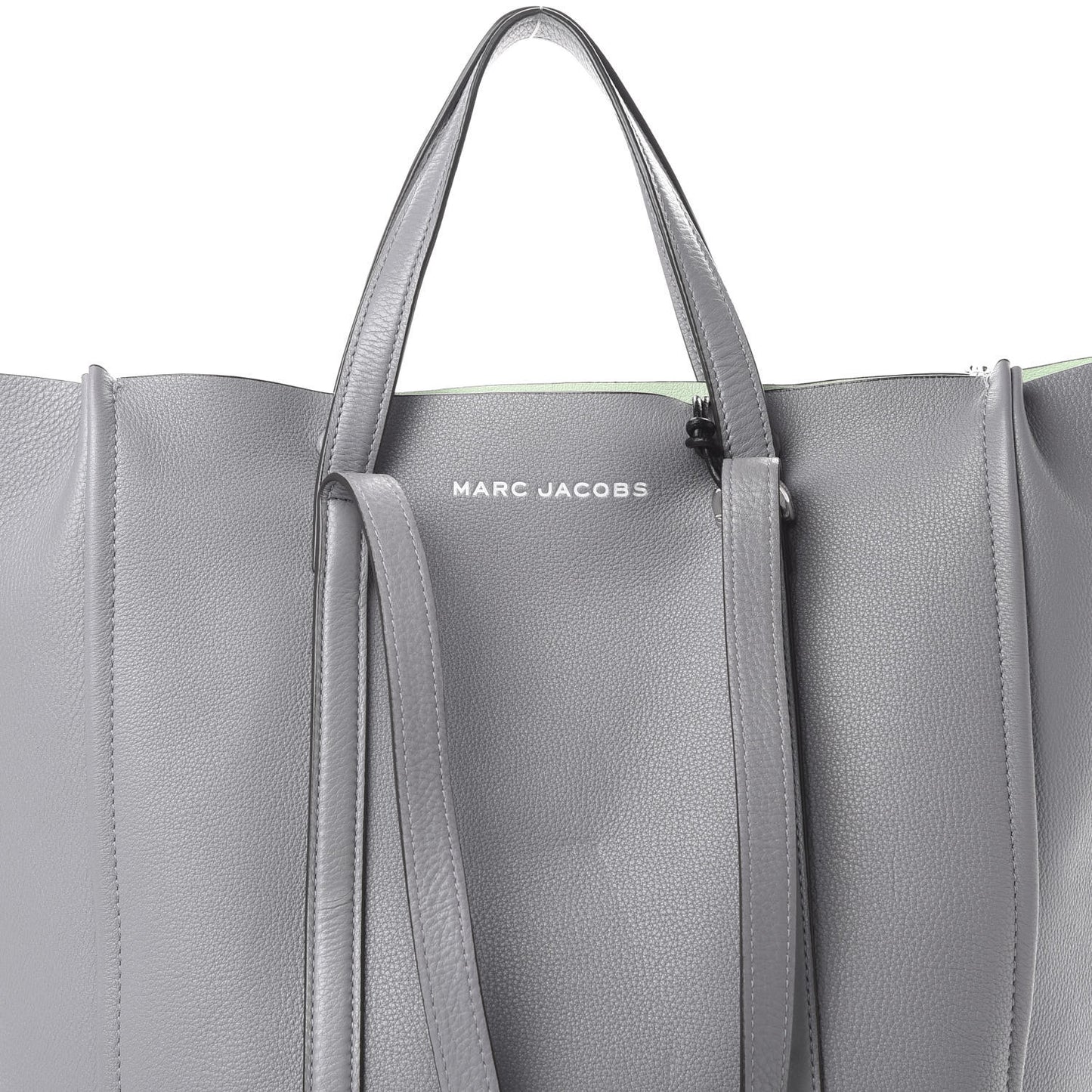 Grained Calfskin The Tag Tote Grey