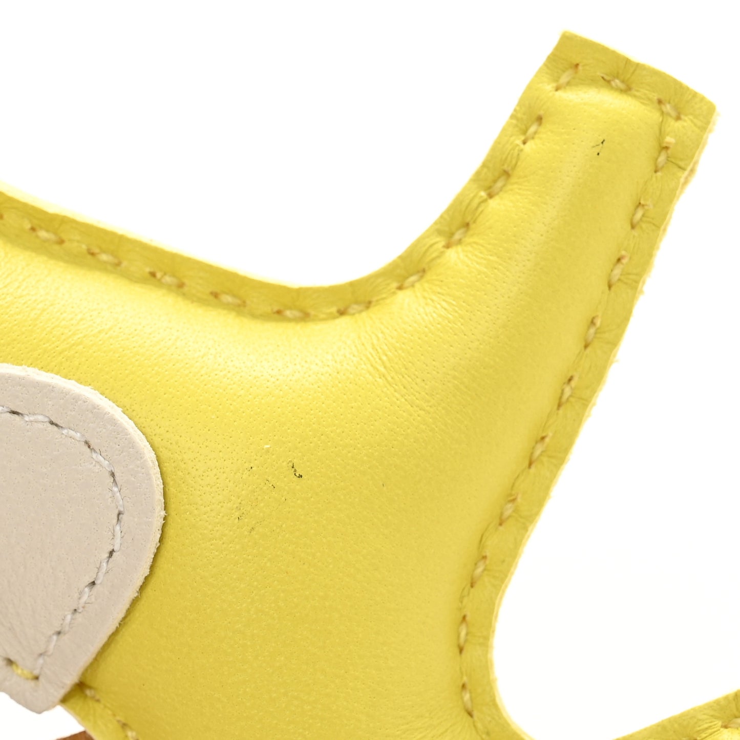 Milo Lambskin Grigri Rodeo Horse Bag Charm PM Lime Sesame Craie