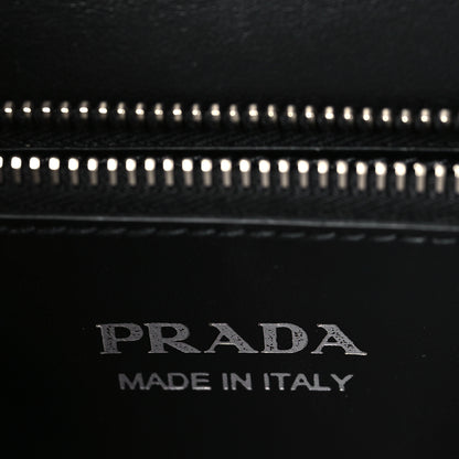 Prada Saffiano City Calfskin Studded Large Elektra Shoulder Bag Black Fuoco 6 of 8