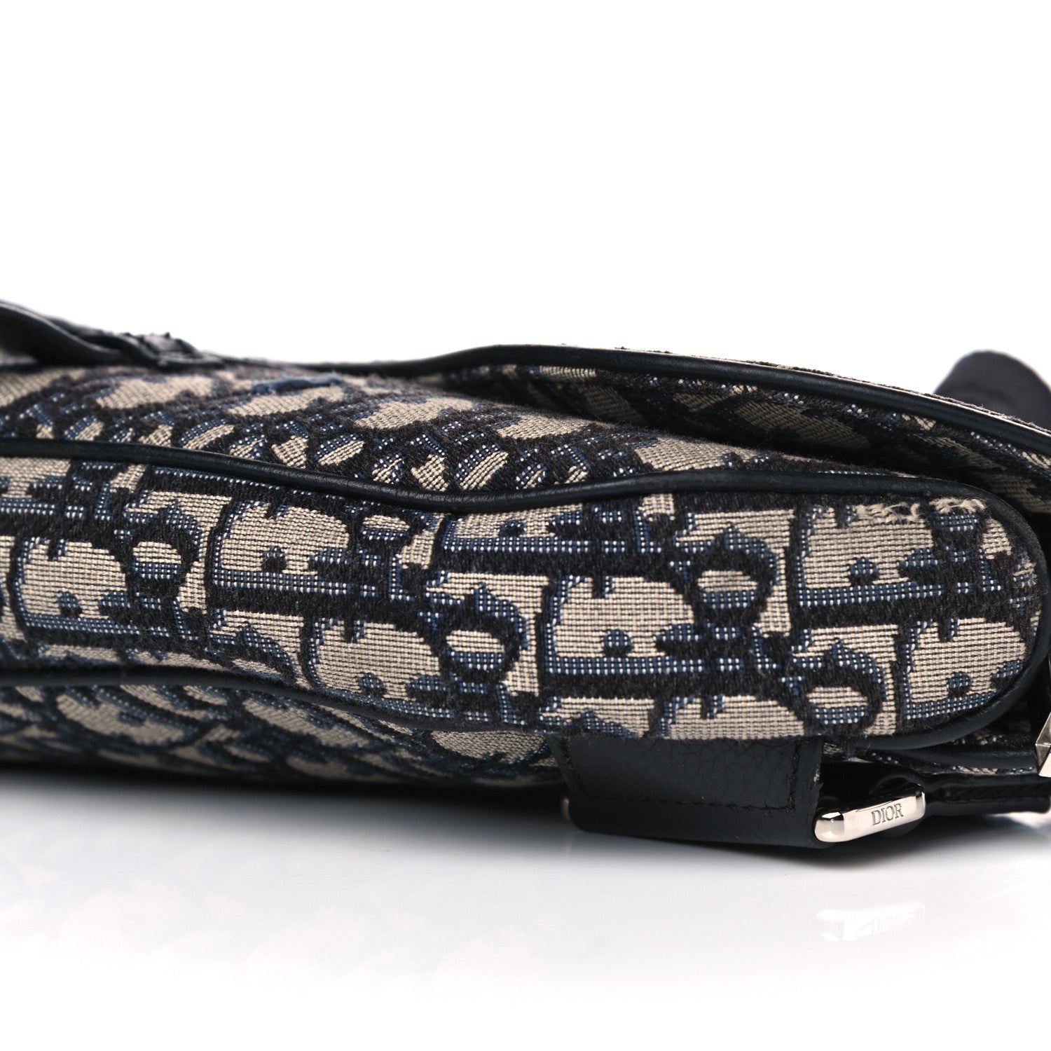 Christian Dior Oblique Mens Saddle Bag Blue 9 of 13