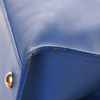Saint Laurent Calfskin Small Classic Y Cabas Royal Blue 12 of 16