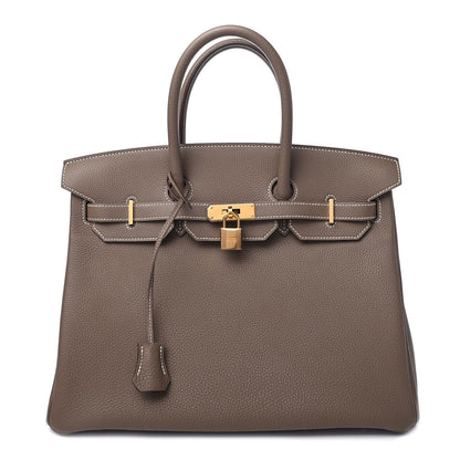 Hermes Togo Birkin 35 Etoupe 1 of 9