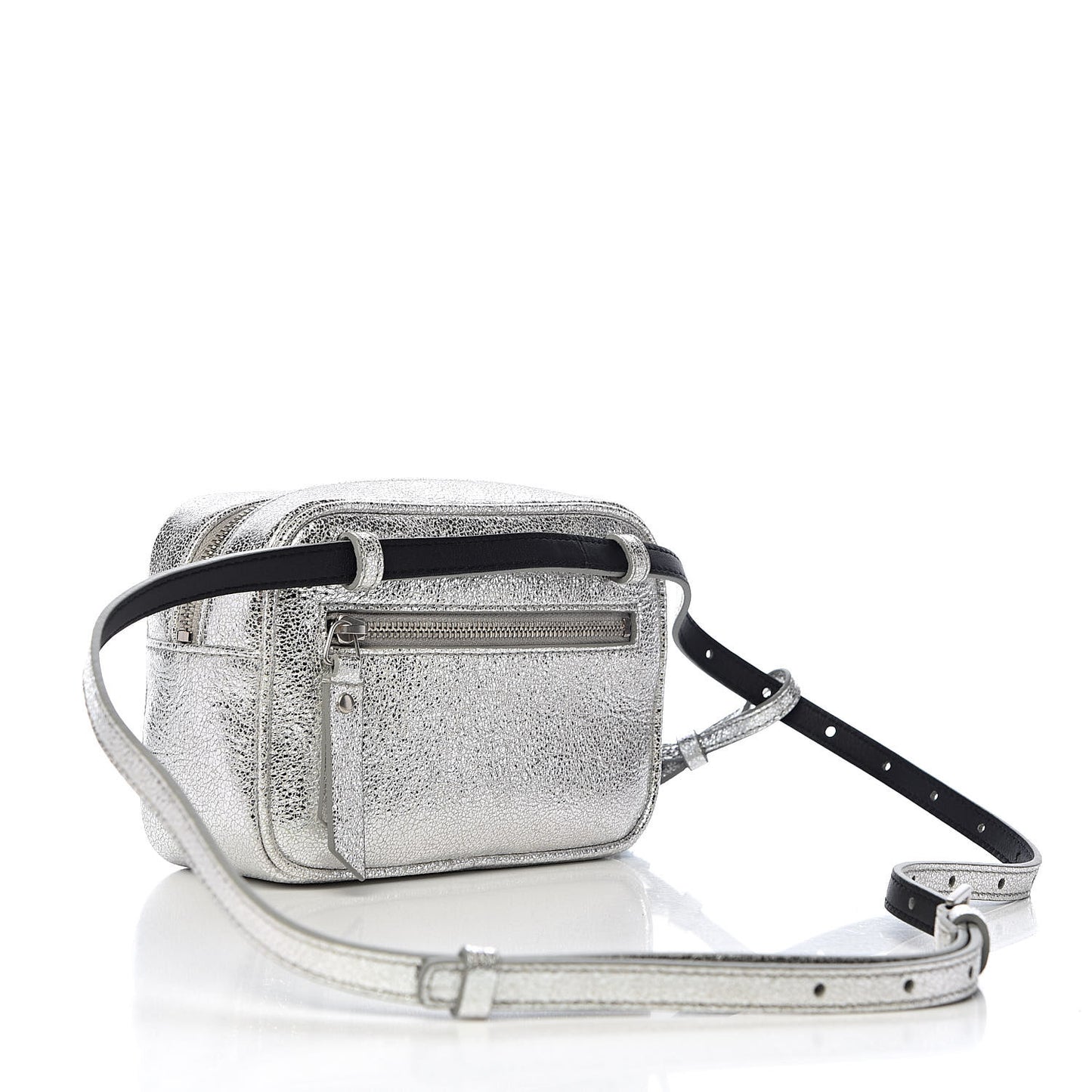 Metallic Lambskin Monogram Lou Belt Bag Argento