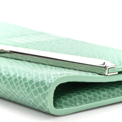 Jimmy Choo Snakeskin Embossed Chain Clutch Miami Mint 9 of 10