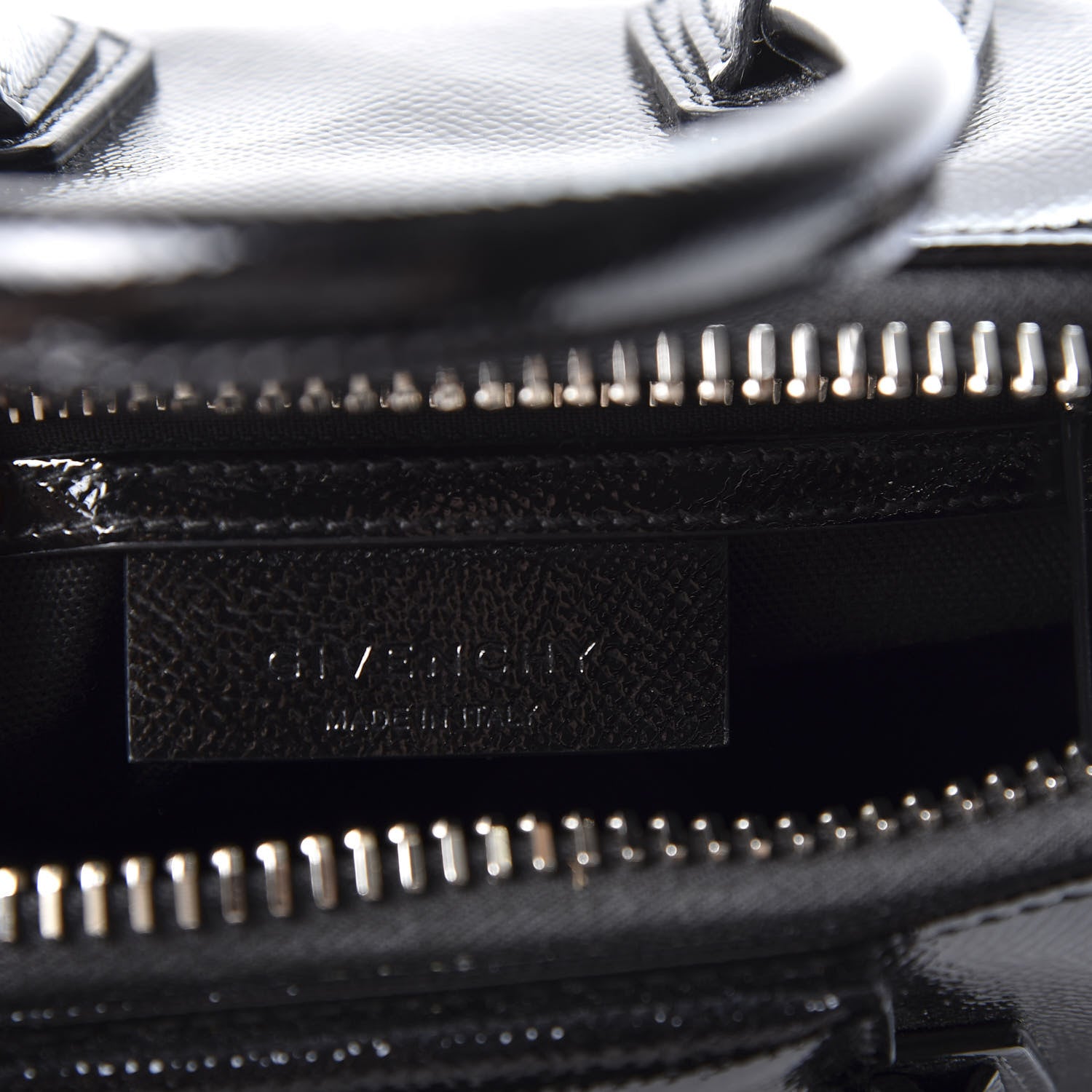 Givenchy Textured Patent Calfskin Mini Antigona Black 8 of 10