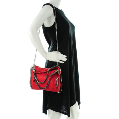 Stella McCartney Shaggy Deer Mini Falabella Shoulder Bag Cherry 2 of 8